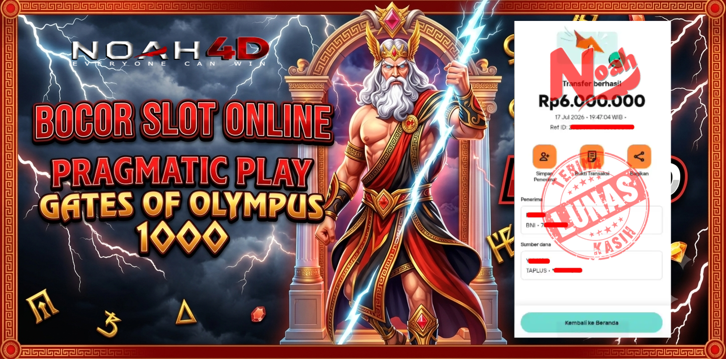 Bocor Slot Online Pragmatic Play Gates of Olympus 1000 | Noah4D