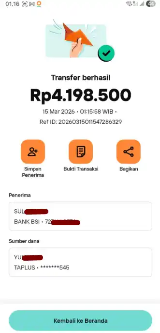Bukti Transfer
