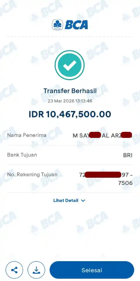 Bukti Transfer
