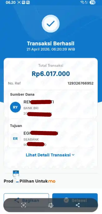 Bukti Transfer