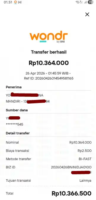 Bukti Transfer