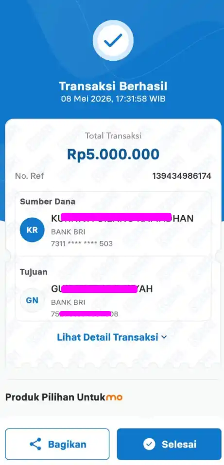 Bukti Transfer