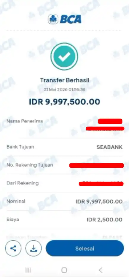 Bukti Transfer