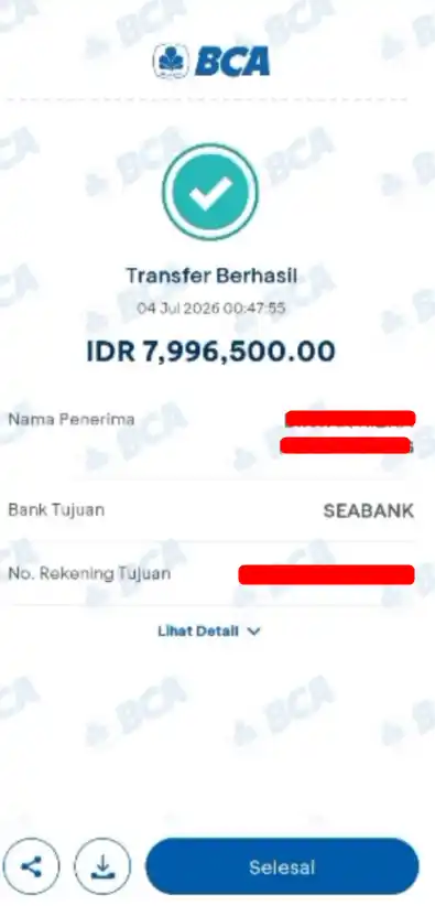 Bukti Transfer