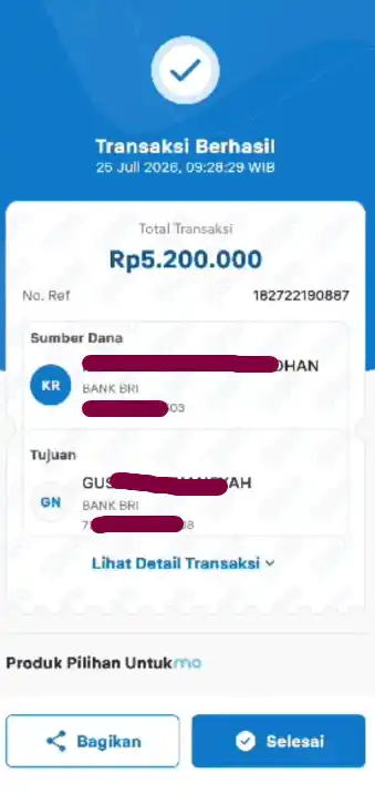 Bukti Transfer